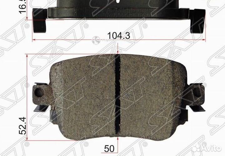 Колодки задние VAG Audi A1 15- Octavia 13- Golf 14- Passat 12- ST5Q0698451B