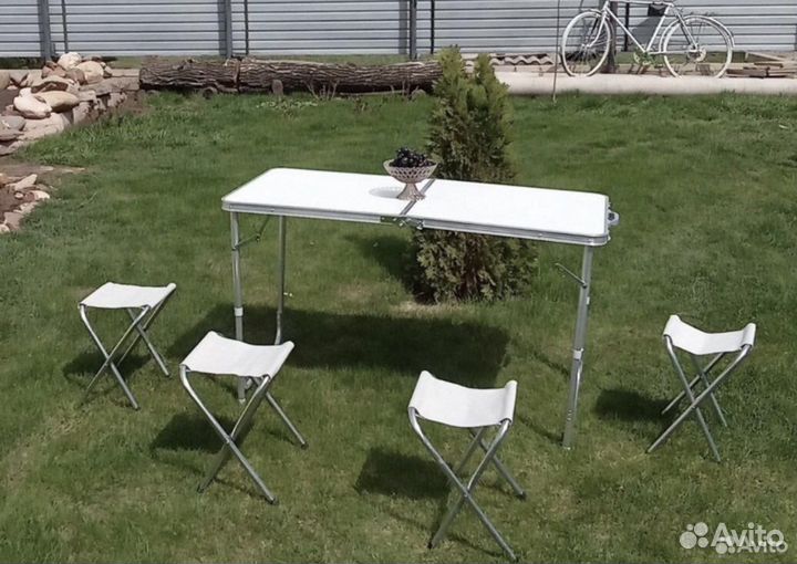 Стол складкой туристический для пикника + 4 стула