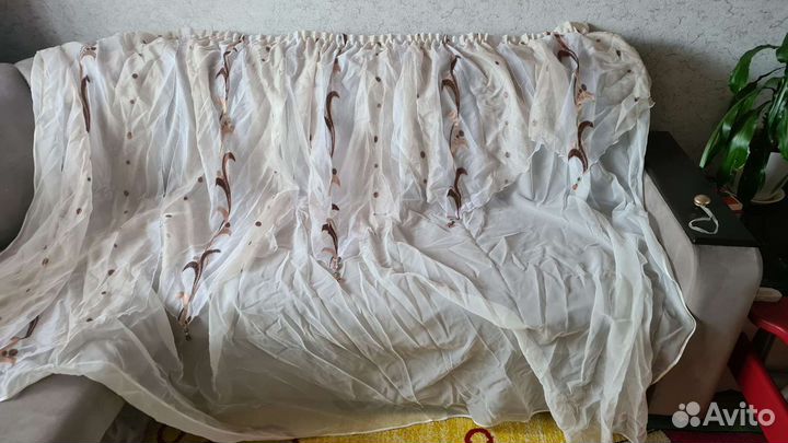 Тюль на кухню+магнит