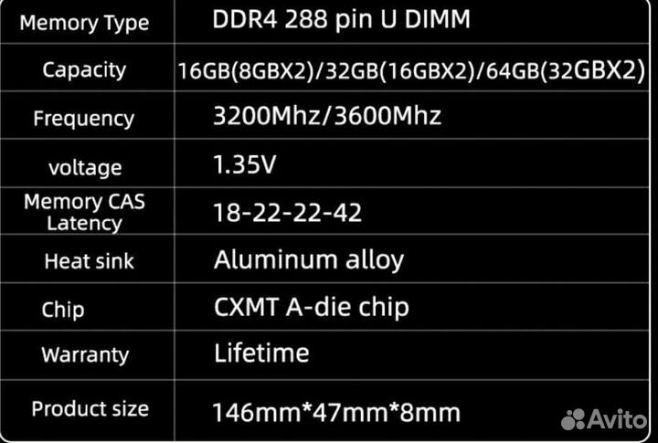 Оперативная память ddr4 16(2x8)gb 3600мгц