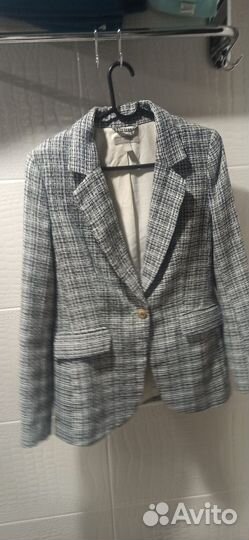 Твидовый жакет zara р. 44