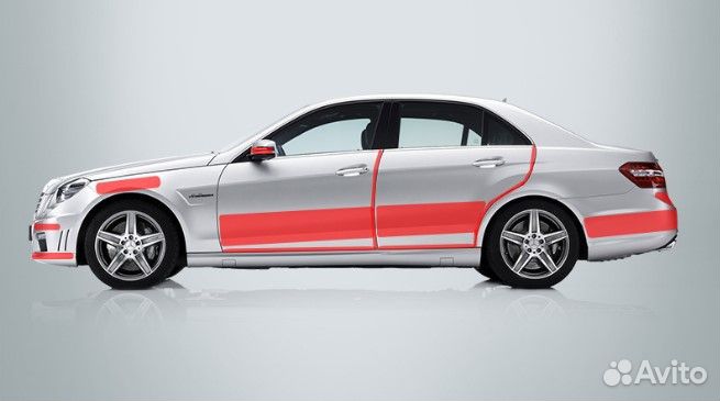 Защитная бронепленка пленка для порогов фар авто