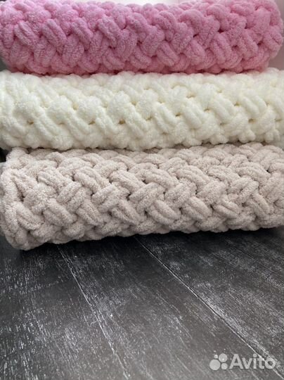 Плед детский вязаный ручная работа