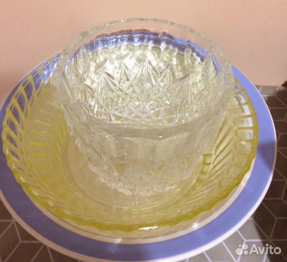 Салатники СССР хрустальная конфетница