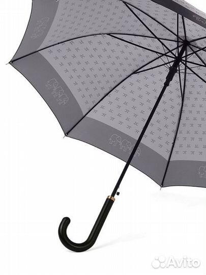 Зонт трость Три Слона 1888 (2888) серо-чёрный