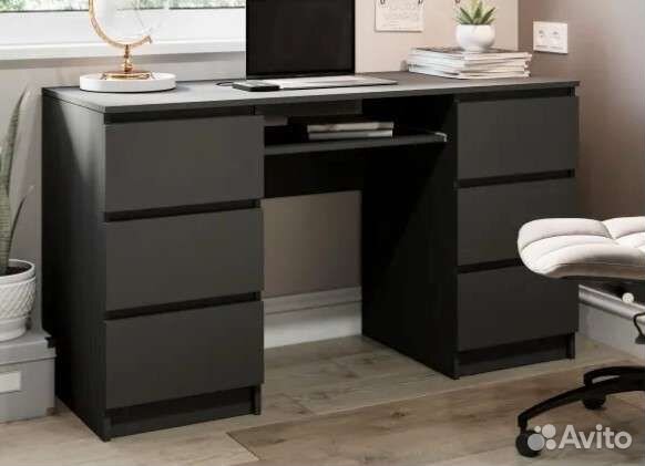 Стол письменный графит, белый