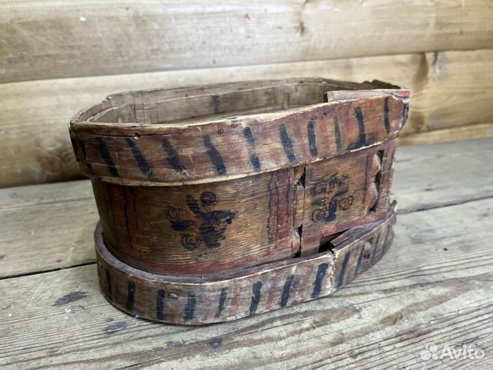 Коробейка Мезенская роспись Маленькая