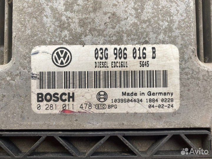 Блок управления двигателя Vw Golf 5 BKC 2005