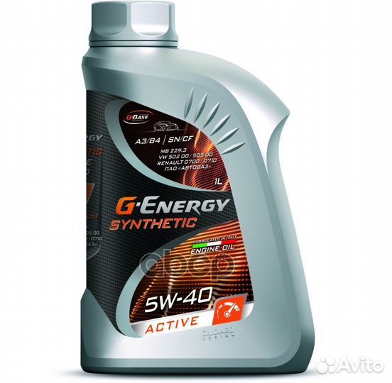 G-Energy Synth Active 5/40 синт. 1л SN/CF, A3/B