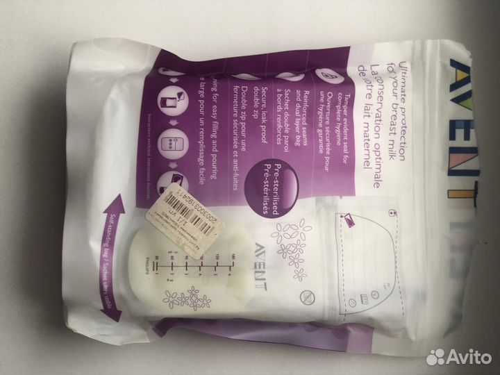 Покет для хранения и заморозки материнского молока