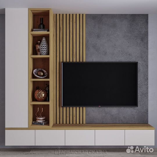 Подвесная тумба под тв премиум