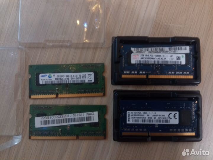 Озу DDR3 SO-dimm для ноутбука 1 и 2 гб