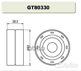 Ролик ремня грм обводной toyota 1С/2C GT80330 GMB