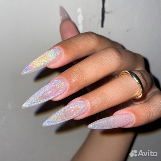 Наращивание ногтей с дизайном, маникюр