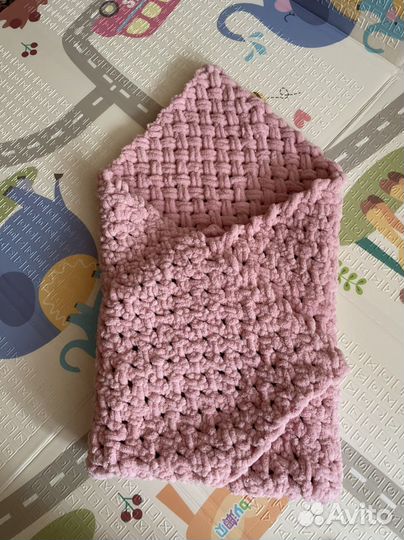 Детский плед Пуффи (пудра)