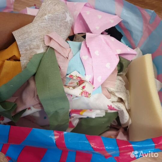 4-6 кг Лоскутки ткани, хлопок, ткань, обрезки