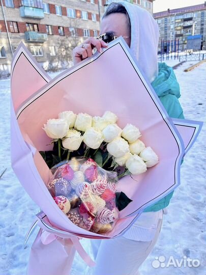 Букет из клубники в шоколаде
