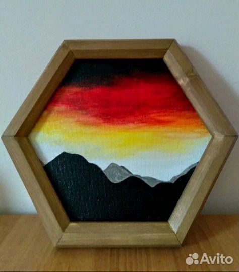 Картина: Закат в горах