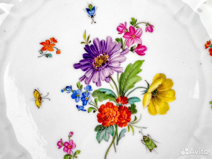 Антикварная тарелка, Meissen, фарфор, 1825 гг