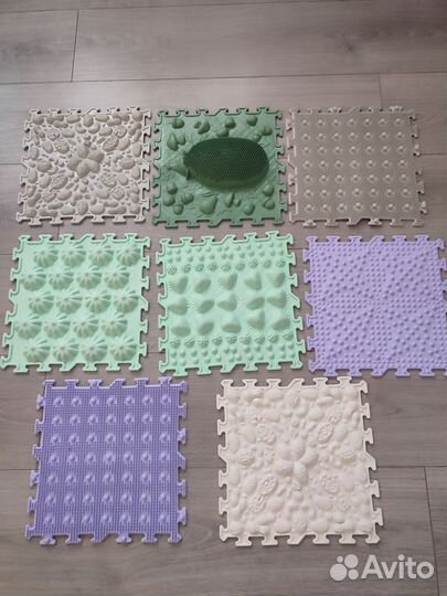 Детский развивающий массажный коврик-пазл ортоша