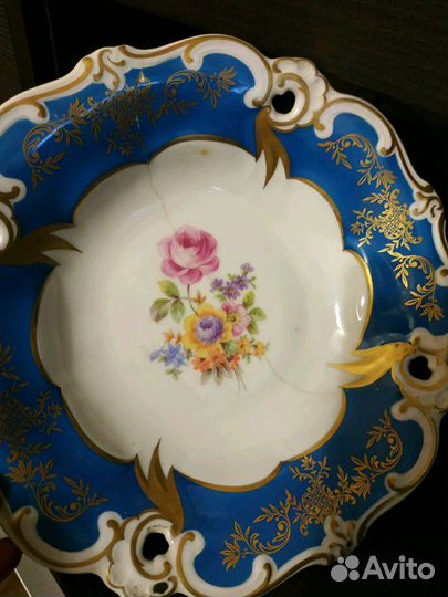 Ажурная тарелка с цветами Weimar, Германия