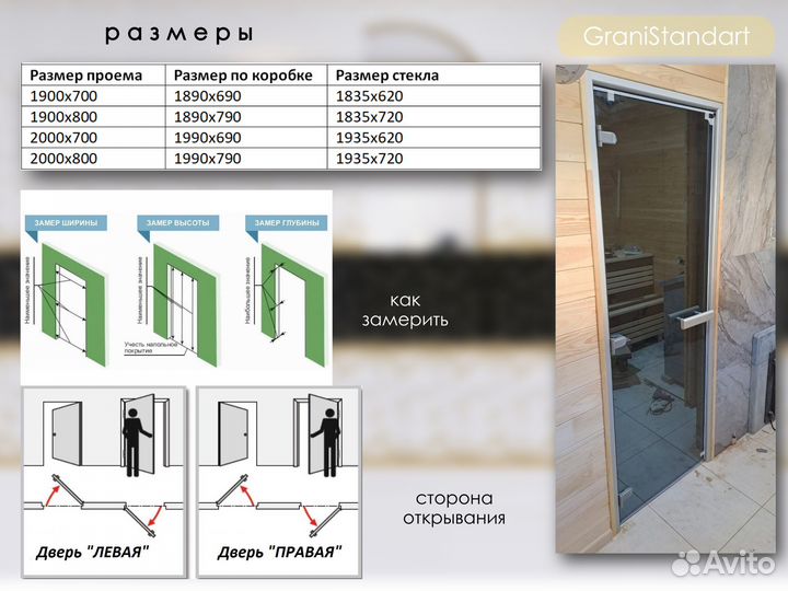 Дверь из стекла в сауну, баню, хамам