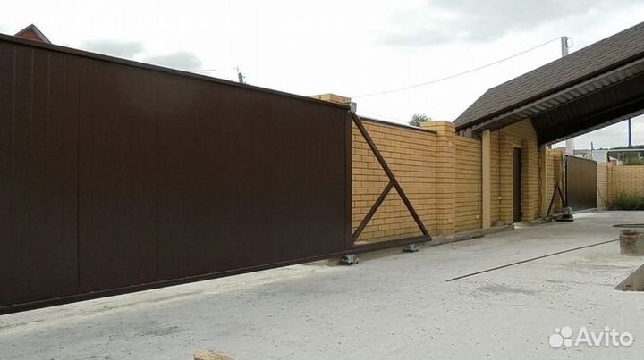 Откатные ворота с установкой