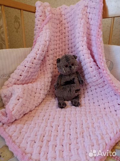 Плед детский вязаный ручная работа