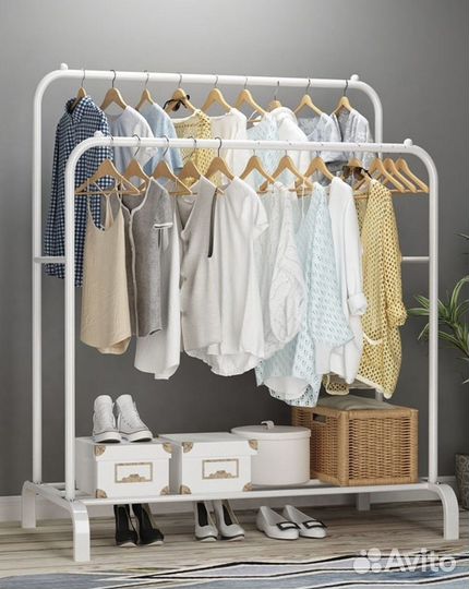 Вешалка напольная Черная\Белая