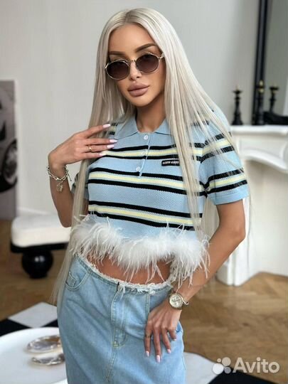 Футболка Miu Miu Топ 2024