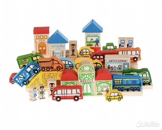 Развивающие игрушки деревянный транспорт