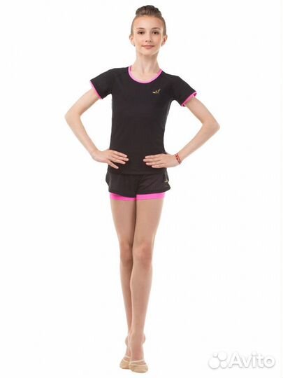 Шорты solo RG768.0-11 чёрный/розовый (р. 36)