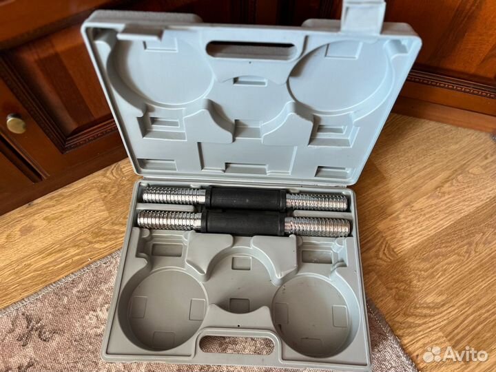 Набор гантелей хром