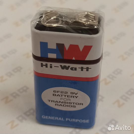 Батарейка крона HW Hi-Watt 6F22 9V 9 вольт