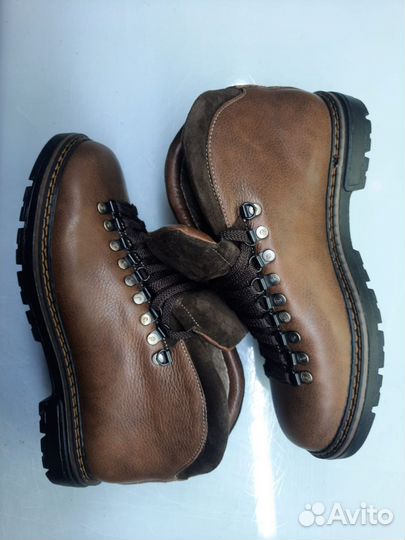 Ботинки мужские хайкеры из натуральной кожи зима