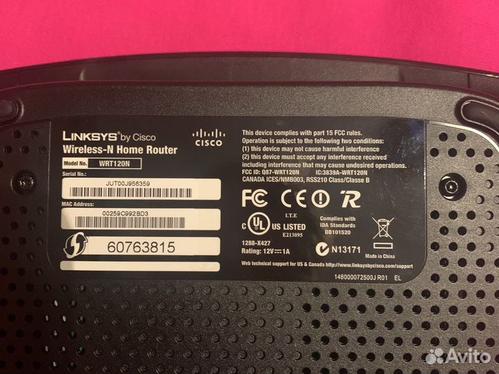 Роутер Linksys Cisco wrt120n