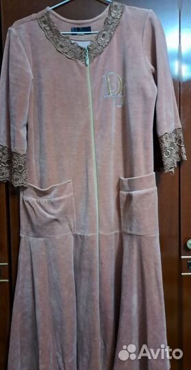 Халат велюровый женский