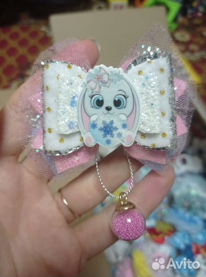 Новогодние бантики ждя волос