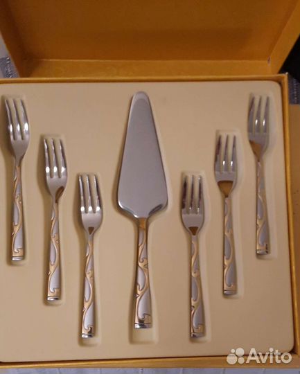 Набор для десерта,покрыт золотом 18кр.Оригинал