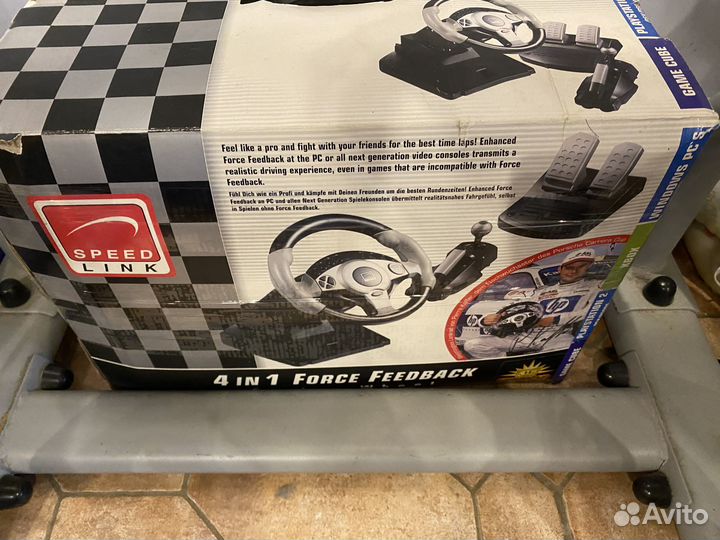 Игровой руль с педалями. ps2 и тд