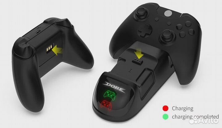 Зарядная станция dobe для 2-х контроллеров Xbox
