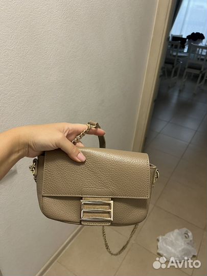 Сумка клатч натуральная кожа бежевая