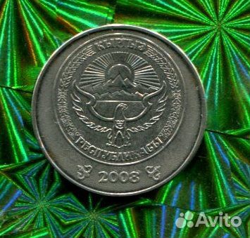 Монета 3 сом 2008 год