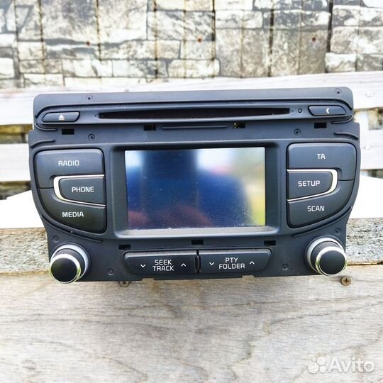 Автомагнитола с рамкой, музыка на kia