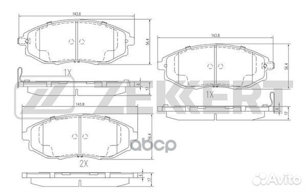 Колодки торм. диск. передн. Chevrolet Epica (KL
