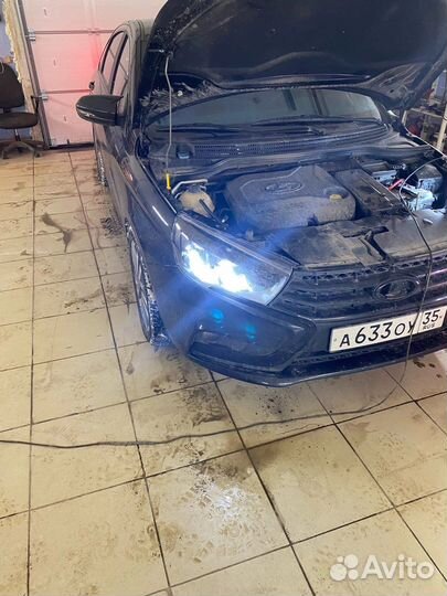 Фары LADA vesta с линзой