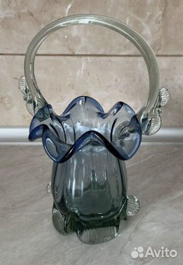 Ваза чешское стекло СССР