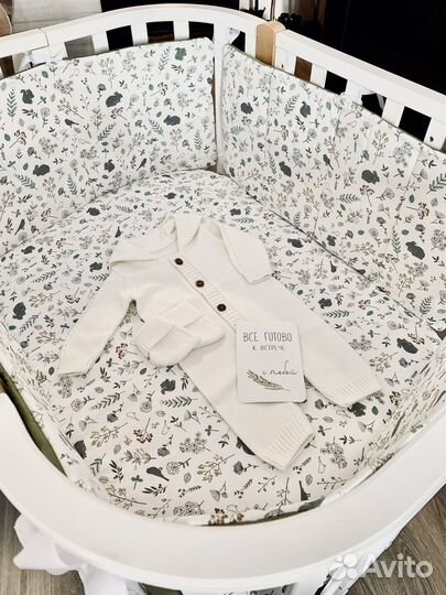 Бортики на круглую кроватку