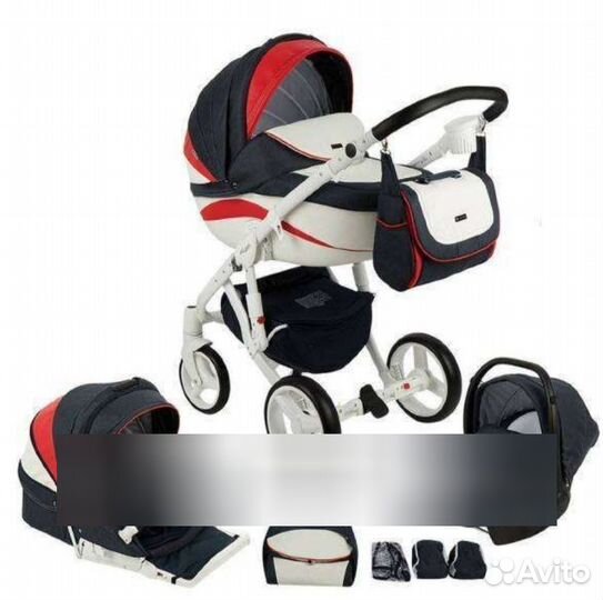 Коляска adamex 3 в 1 бу