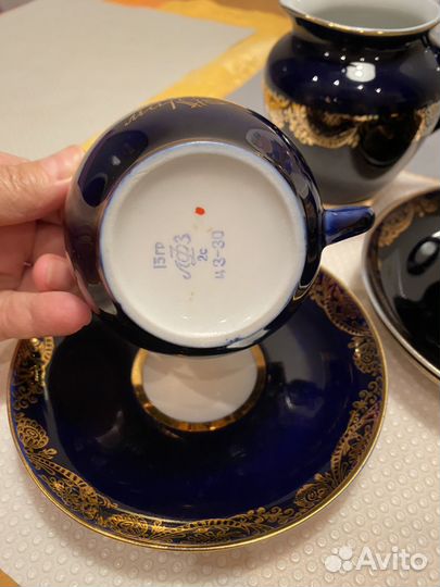 Посуда СССР фарфор кобальт лфз